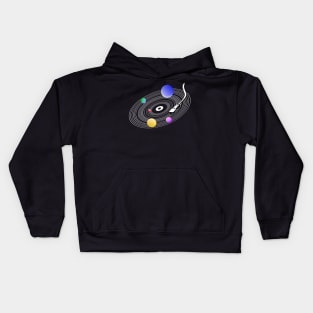 COSMOS VINYL RECORD MUSIC PLAYER Kids Hoodie